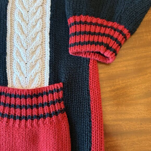 Vintage 1993 I.B. Diffusion Sport Cardigan Sweater – Women’s Small – Red Black - Picture 4 of 7